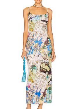 Miaou x Paloma Elsesser Thais Dress in Baroque Roman Versace- Size Large